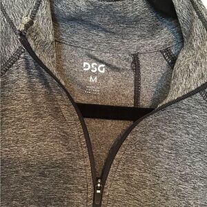 DSG Gray Zip Up Sweater Cozy Knit Design